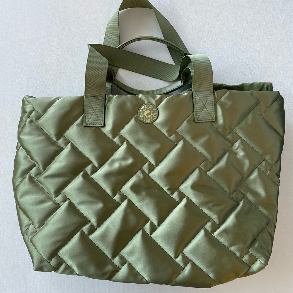 Kurt Geiger Green Quilted Tote Bag
